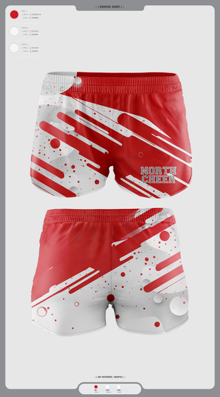 Womens Shorts, North Attleborough High School Cheer, Cheer, Teamtime, Team time, sublimation, custom sports apparel, team uniforms, spirit wear, spiritwear, sports uniforms, custom shirts, team store, custom team store, fundraiser sports, apparel fundraiser
