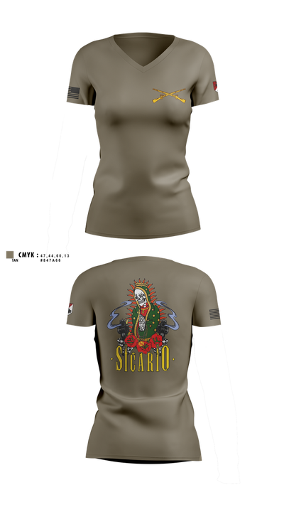 Eagle horse 33138280 Women's Short Sleeve V-neck Shirt - 1 (1)
