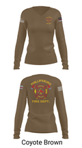 PHILLIPSBURG FIRE DEPARTMENT 39354124 Women's Long Sleeve V-neck Shirt - 17
