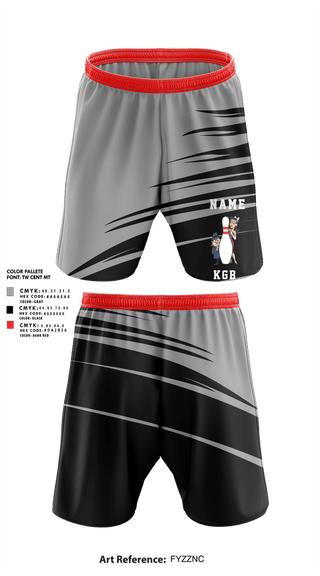 Athletic Shorts With Pockets, KGB, Bowling, Teamtime, Team time, sublimation, custom sports apparel, team uniforms, spirit wear, spiritwear, sports uniforms, custom shirts, team store, custom team store, fundraiser sports, apparel fundraiser