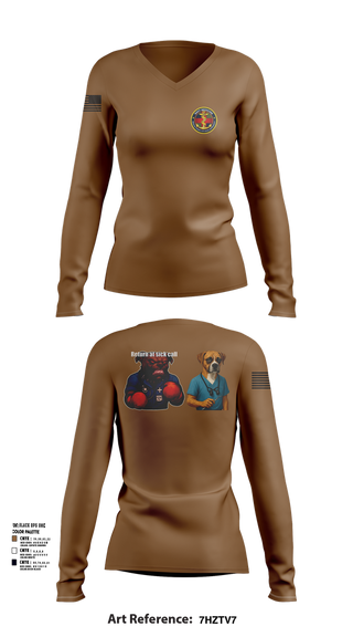 Womens Long Sleeve Vneck Shirt, USS Boxer, , Teamtime, Team time, sublimation, custom sports apparel, team uniforms, spirit wear, spiritwear, sports uniforms, custom shirts, team store, custom team store, fundraiser sports, apparel fundraiser