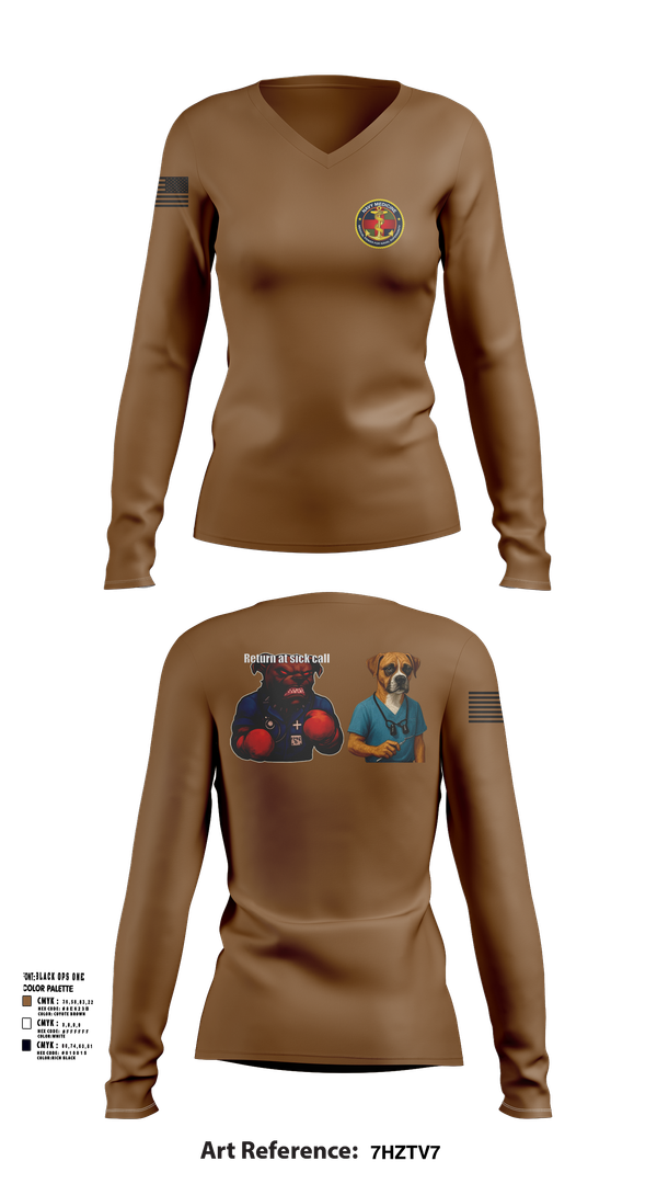 Womens Long Sleeve Vneck Shirt, USS Boxer, , Teamtime, Team time, sublimation, custom sports apparel, team uniforms, spirit wear, spiritwear, sports uniforms, custom shirts, team store, custom team store, fundraiser sports, apparel fundraiser