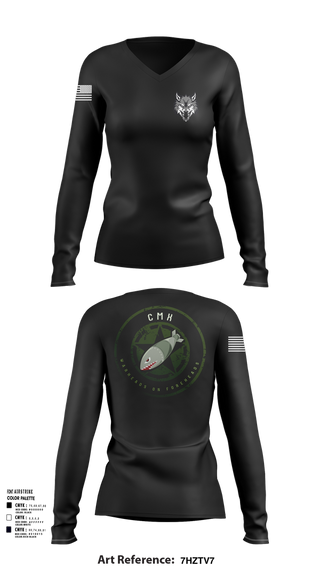Womens Long Sleeve Vneck Shirt, CMX, , Teamtime, Team time, sublimation, custom sports apparel, team uniforms, spirit wear, spiritwear, sports uniforms, custom shirts, team store, custom team store, fundraiser sports, apparel fundraiser