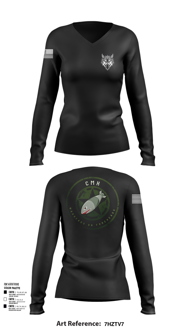 Womens Long Sleeve Vneck Shirt, CMX, , Teamtime, Team time, sublimation, custom sports apparel, team uniforms, spirit wear, spiritwear, sports uniforms, custom shirts, team store, custom team store, fundraiser sports, apparel fundraiser