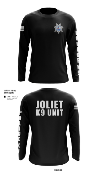 Long Sleeve Performance Shirt, Joliet Police K-9 Unit, Police, Teamtime, Team time, sublimation, custom sports apparel, team uniforms, spirit wear, spiritwear, sports uniforms, custom shirts, team store, custom team store, fundraiser sports, apparel fundraiser