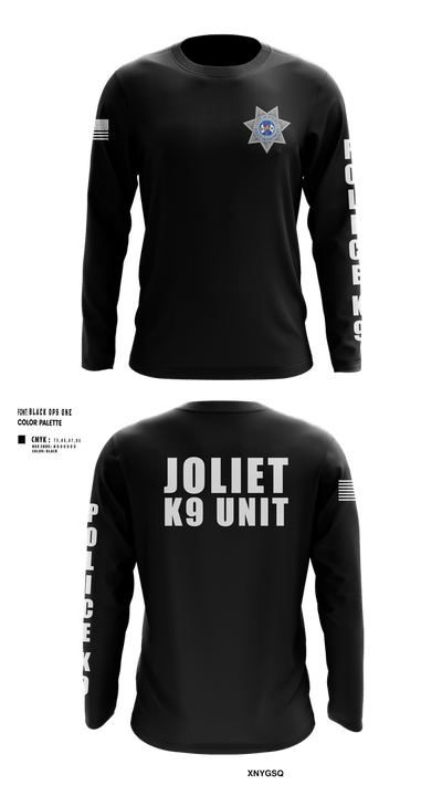 Joliet Police K-9 Unit 79217416 Long Sleeve Performance Shirt 7