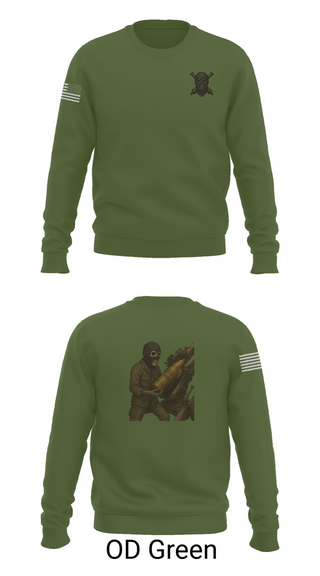 Crew Neck Sweatshirt, 2/11 Battery H, Marines, Teamtime, Team time, sublimation, custom sports apparel, team uniforms, spirit wear, spiritwear, sports uniforms, custom shirts, team store, custom team store, fundraiser sports, apparel fundraiser