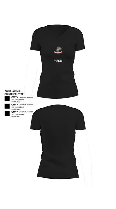 Vipers 19334315 Women's Short Sleeve V-neck Shirt - 24