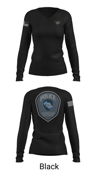 Womens Long Sleeve Vneck Shirt, BDPD ERT, Police, Teamtime, Team time, sublimation, custom sports apparel, team uniforms, spirit wear, spiritwear, sports uniforms, custom shirts, team store, custom team store, fundraiser sports, apparel fundraiser