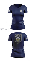 Ellwood city police 80330688 Women's Short Sleeve V-neck Shirt - 100