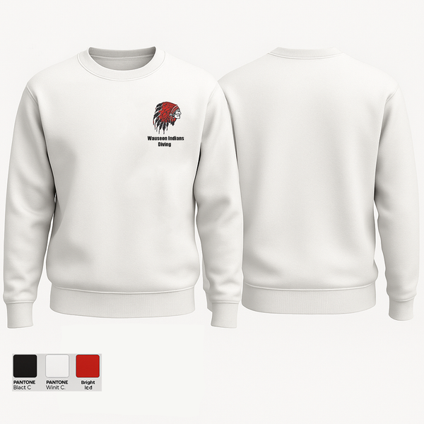 Crew Neck Sweatshirt, Wauseon Indians Diving, Swimming, Teamtime, Team time, sublimation, custom sports apparel, team uniforms, spirit wear, spiritwear, sports uniforms, custom shirts, team store, custom team store, fundraiser sports, apparel fundraiser