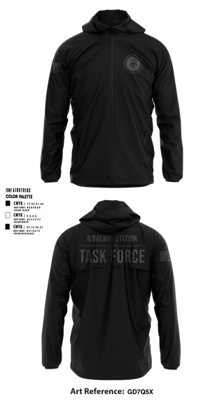 Windbreaker, Ridgeway Station Task Force, Police, Teamtime, Team time, sublimation, custom sports apparel, team uniforms, spirit wear, spiritwear, sports uniforms, custom shirts, team store, custom team store, fundraiser sports, apparel fundraiser