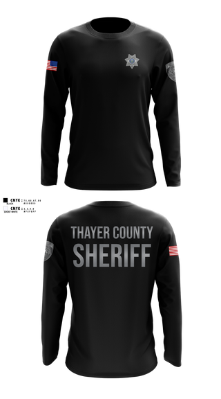 Long Sleeve Performance Shirt, Thayer County Sheriff, Police, Teamtime, Team time, sublimation, custom sports apparel, team uniforms, spirit wear, spiritwear, sports uniforms, custom shirts, team store, custom team store, fundraiser sports, apparel fundraiser