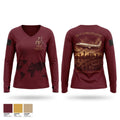 VR-57 Women's Long Sleeve V-neck Shirt - 1