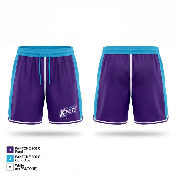 Athletic Shorts With Pockets, Komets, Softball, Teamtime, Team time, sublimation, custom sports apparel, team uniforms, spirit wear, spiritwear, sports uniforms, custom shirts, team store, custom team store, fundraiser sports, apparel fundraiser