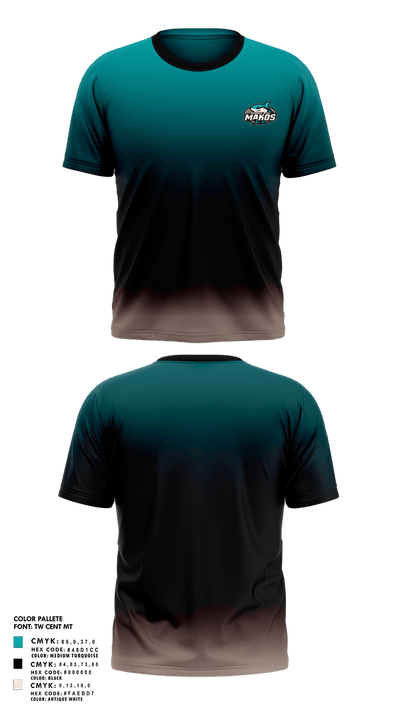 Tampa Bay Makos  Short Sleeve Performance Shirt - 1