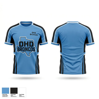 Soft Poly Tee Cotton Like Feel, DHD Broncos, Baseball, Teamtime, Team time, sublimation, custom sports apparel, team uniforms, spirit wear, spiritwear, sports uniforms, custom shirts, team store, custom team store, fundraiser sports, apparel fundraiser