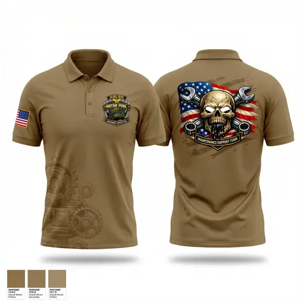 Short Sleeve Performance Polo, 163D IEW BN, Army, Teamtime, Team time, sublimation, custom sports apparel, team uniforms, spirit wear, spiritwear, sports uniforms, custom shirts, team store, custom team store, fundraiser sports, apparel fundraiser