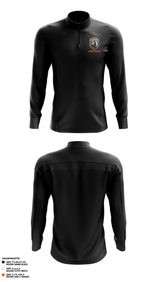 Quarter Zip Jacket, The Philadelphia Tomahawks, Men's Basketball, Teamtime, Team time, sublimation, custom sports apparel, team uniforms, spirit wear, spiritwear, sports uniforms, custom shirts, team store, custom team store, fundraiser sports, apparel fundraiser