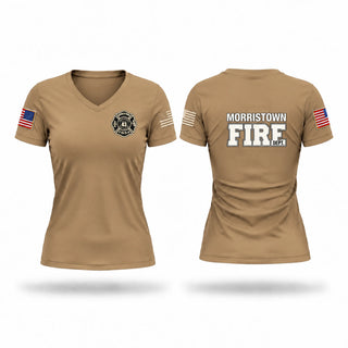 Womens Short Sleeve Vneck Shirt, MORRISTOWN FIRE, Fire Department, Teamtime, Team time, sublimation, custom sports apparel, team uniforms, spirit wear, spiritwear, sports uniforms, custom shirts, team store, custom team store, fundraiser sports, apparel fundraiser