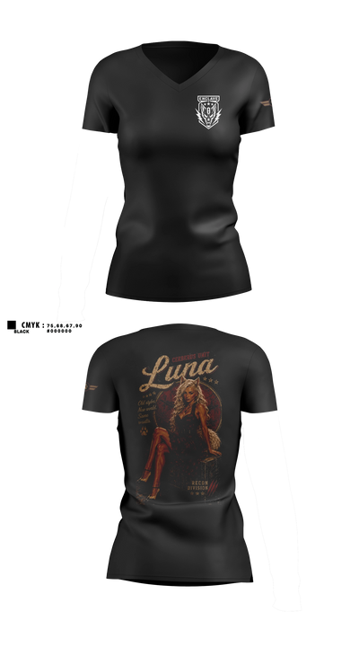 Cerberus unit Women's Short Sleeve V-neck Shirt - 21