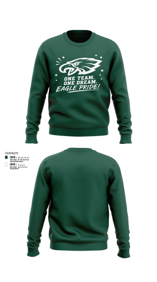 Crew Neck Sweatshirt, Exhalt Eagles, Cheer, Teamtime, Team time, sublimation, custom sports apparel, team uniforms, spirit wear, spiritwear, sports uniforms, custom shirts, team store, custom team store, fundraiser sports, apparel fundraiser