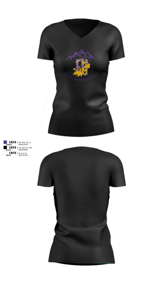 Womens Short Sleeve Vneck Shirt, FHHS Mountaineering Club, Women's Volleyball, Teamtime, Team time, sublimation, custom sports apparel, team uniforms, spirit wear, spiritwear, sports uniforms, custom shirts, team store, custom team store, fundraiser sports, apparel fundraiser