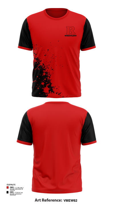 Rustburg High School Wrestling 79523942 Short Sleeve Performance Shirt - 1