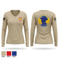 Pershing Doughboy Battalion Women's Long Sleeve V-neck Shirt - 1