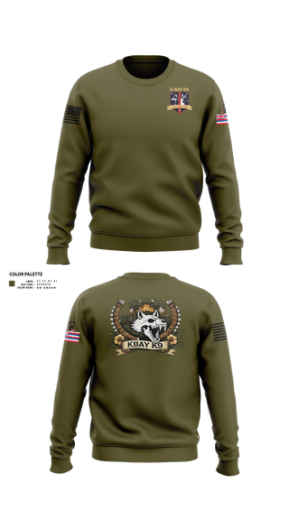 Crew Neck Sweatshirt, MCBH PMO MWD Section, Marines, Teamtime, Team time, sublimation, custom sports apparel, team uniforms, spirit wear, spiritwear, sports uniforms, custom shirts, team store, custom team store, fundraiser sports, apparel fundraiser
