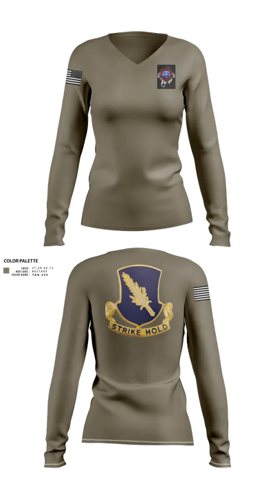 2/504 PIR 83469985 Women's Long Sleeve V-neck Shirt - 22