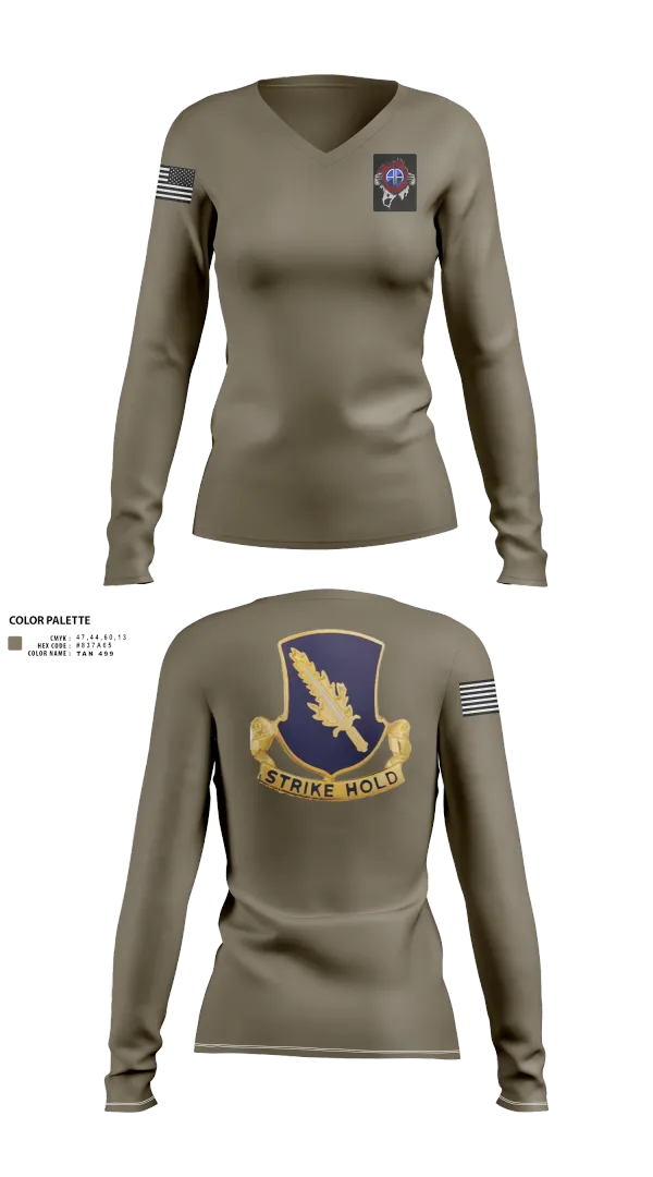 Womens Long Sleeve Vneck Shirt, , Army, Teamtime, Team time, sublimation, custom sports apparel, team uniforms, spirit wear, spiritwear, sports uniforms, custom shirts, team store, custom team store, fundraiser sports, apparel fundraiser