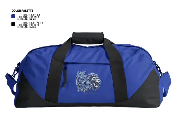 Duffle Bag, Lady Lions, , Teamtime, Team time, sublimation, custom sports apparel, team uniforms, spirit wear, spiritwear, sports uniforms, custom shirts, team store, custom team store, fundraiser sports, apparel fundraiser