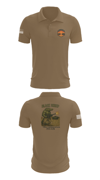 Short Sleeve Performance Polo, 4th Assault Amphibian Battalion, Company B, , Teamtime, Team time, sublimation, custom sports apparel, team uniforms, spirit wear, spiritwear, sports uniforms, custom shirts, team store, custom team store, fundraiser sports, apparel fundraiser