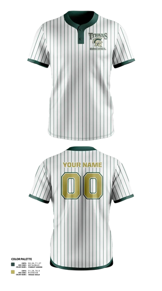 Two Button Softball Jersey, Titans, Baseball, Teamtime, Team time, sublimation, custom sports apparel, team uniforms, spirit wear, spiritwear, sports uniforms, custom shirts, team store, custom team store, fundraiser sports, apparel fundraiser