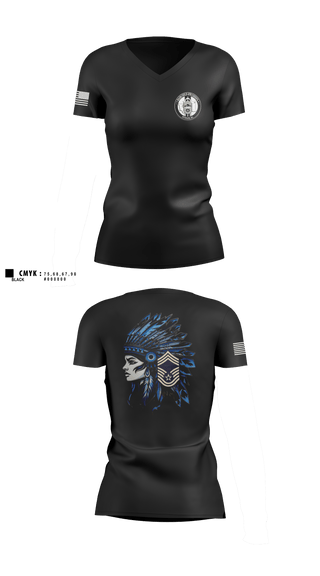 Womens Short Sleeve Vneck Shirt, Fairchild AFB Chiefs, Air Force, Teamtime, Team time, sublimation, custom sports apparel, team uniforms, spirit wear, spiritwear, sports uniforms, custom shirts, team store, custom team store, fundraiser sports, apparel fundraiser