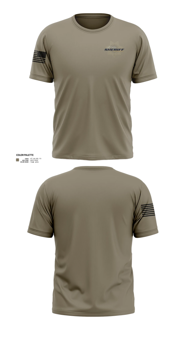 Old School Cotton Feel Shirt, Flathead County Sheriff's Office, Police, Teamtime, Team time, sublimation, custom sports apparel, team uniforms, spirit wear, spiritwear, sports uniforms, custom shirts, team store, custom team store, fundraiser sports, apparel fundraiser