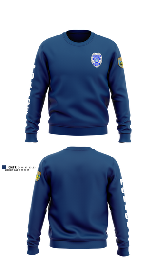 Crew Neck Sweatshirt, team name, Police, Teamtime, Team time, sublimation, custom sports apparel, team uniforms, spirit wear, spiritwear, sports uniforms, custom shirts, team store, custom team store, fundraiser sports, apparel fundraiser