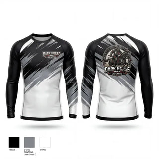 Long Sleeve Rash Guard Shirt, DARK HORSE MMA/JIU JITSU, , Teamtime, Team time, sublimation, custom sports apparel, team uniforms, spirit wear, spiritwear, sports uniforms, custom shirts, team store, custom team store, fundraiser sports, apparel fundraiser