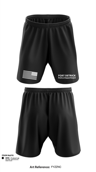 Athletic Shorts With Pockets, Fort Detrick Police Department, Police, Teamtime, Team time, sublimation, custom sports apparel, team uniforms, spirit wear, spiritwear, sports uniforms, custom shirts, team store, custom team store, fundraiser sports, apparel fundraiser