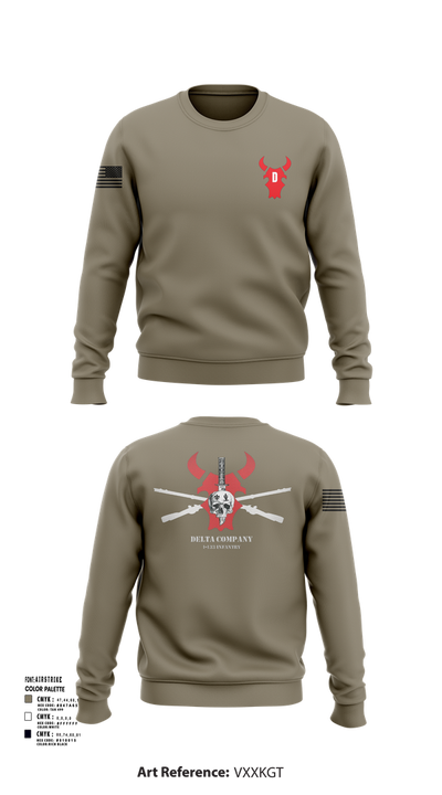 D Co 1-133 IN 71672506 Crew Neck Sweatshirt - 12