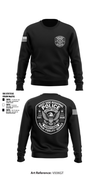 Crew Neck Sweatshirt, West Side regional police department, Police, Teamtime, Team time, sublimation, custom sports apparel, team uniforms, spirit wear, spiritwear, sports uniforms, custom shirts, team store, custom team store, fundraiser sports, apparel fundraiser