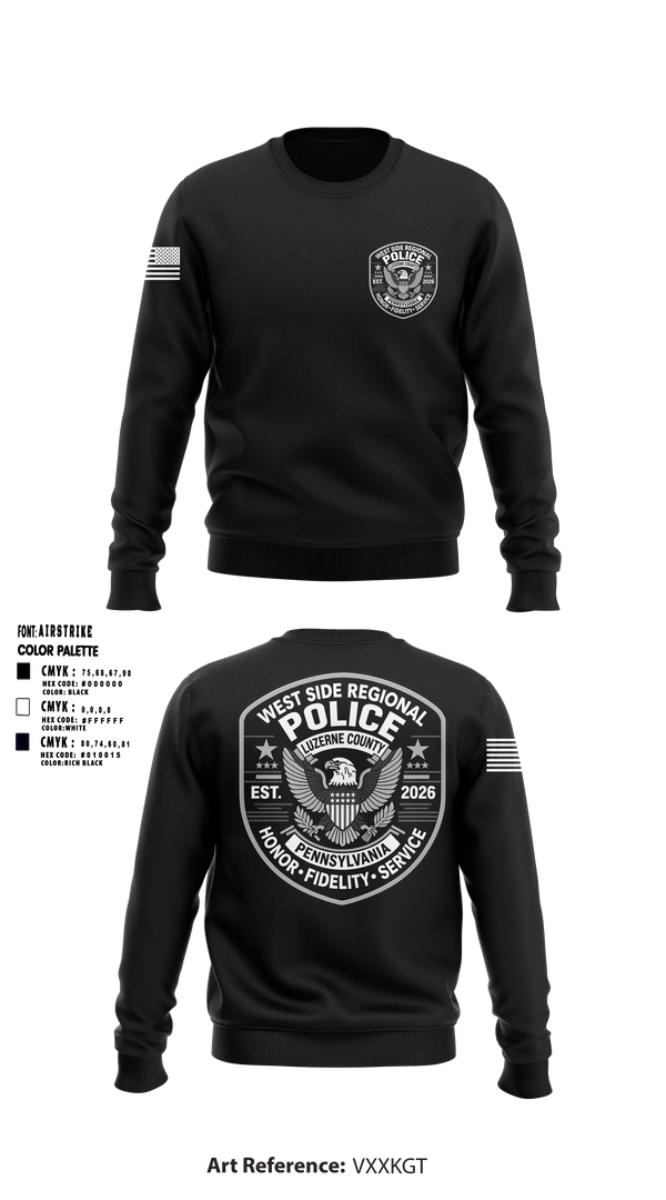 Crew Neck Sweatshirt, West Side regional police department, Police, Teamtime, Team time, sublimation, custom sports apparel, team uniforms, spirit wear, spiritwear, sports uniforms, custom shirts, team store, custom team store, fundraiser sports, apparel fundraiser
