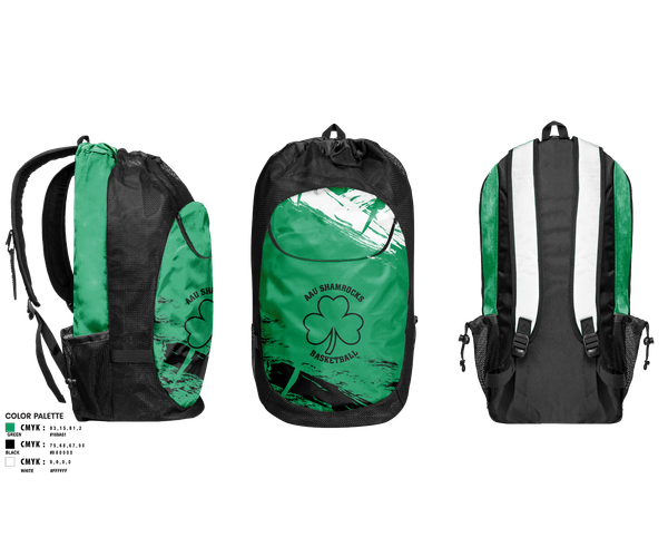 Gear Bag, Shamrocks, Women's Basketball, Teamtime, Team time, sublimation, custom sports apparel, team uniforms, spirit wear, spiritwear, sports uniforms, custom shirts, team store, custom team store, fundraiser sports, apparel fundraiser