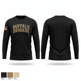 Long Sleeve Performance Shirt, Buffalo Brigade, Army, Teamtime, Team time, sublimation, custom sports apparel, team uniforms, spirit wear, spiritwear, sports uniforms, custom shirts, team store, custom team store, fundraiser sports, apparel fundraiser