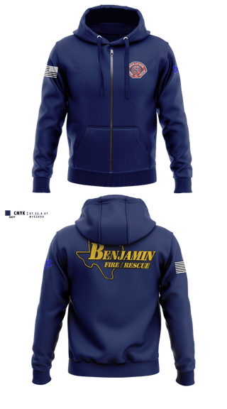 Zip Hoodie, Benjamin Fire Department, Fire Department, Teamtime, Team time, sublimation, custom sports apparel, team uniforms, spirit wear, spiritwear, sports uniforms, custom shirts, team store, custom team store, fundraiser sports, apparel fundraiser
