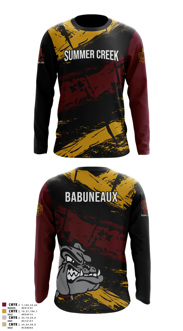 Long Sleeve Performance Shirt, Summer Creek High School Bowling, Bowling, Teamtime, Team time, sublimation, custom sports apparel, team uniforms, spirit wear, spiritwear, sports uniforms, custom shirts, team store, custom team store, fundraiser sports, apparel fundraiser