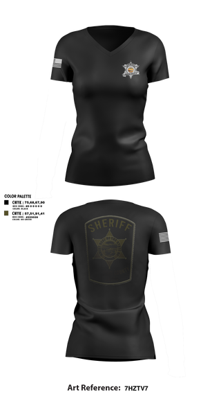 Womens Short Sleeve Vneck Shirt, Crawford county investigations bureau, Police, Teamtime, Team time, sublimation, custom sports apparel, team uniforms, spirit wear, spiritwear, sports uniforms, custom shirts, team store, custom team store, fundraiser sports, apparel fundraiser