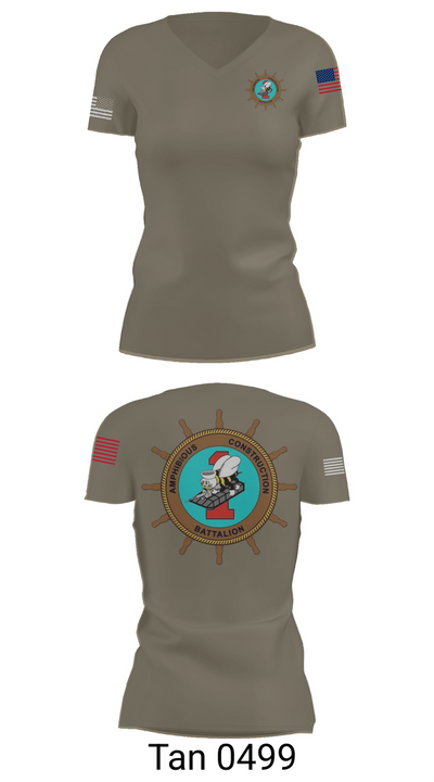 ACB-1 33490602 Women's Short Sleeve V-neck Shirt - 65