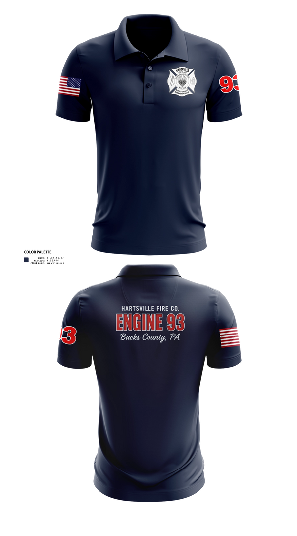 Short Sleeve Performance Polo, Hartsville Fire Company, Fire Department, Teamtime, Team time, sublimation, custom sports apparel, team uniforms, spirit wear, spiritwear, sports uniforms, custom shirts, team store, custom team store, fundraiser sports, apparel fundraiser